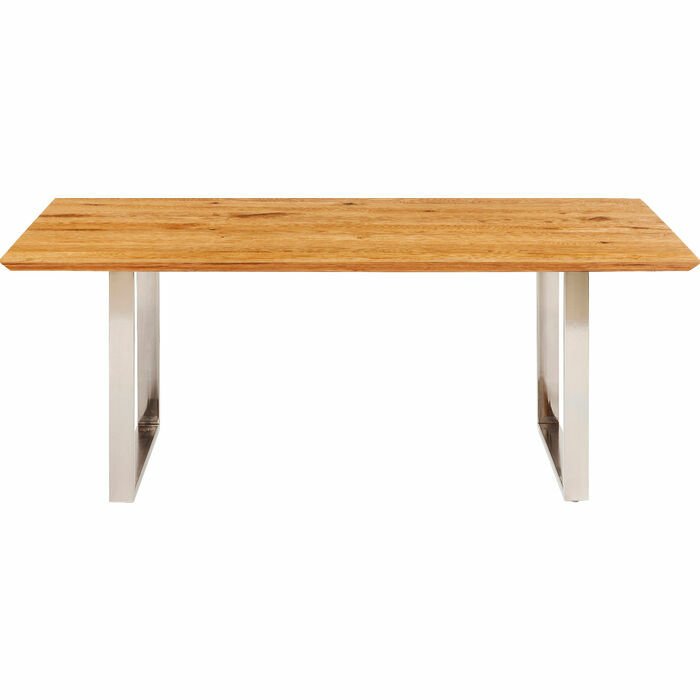 Symphony Oak Chrome Masif Yemek Masası 160x80 cm