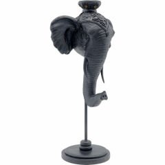 Holder Fil Kafası Siyah Polyester Mumluk