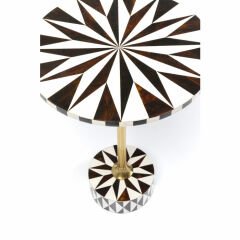 Domero Star Brown White Pirinç Yan Sehpa