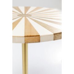 Side Table Domero Cirque Gold White Yan Sehpa
