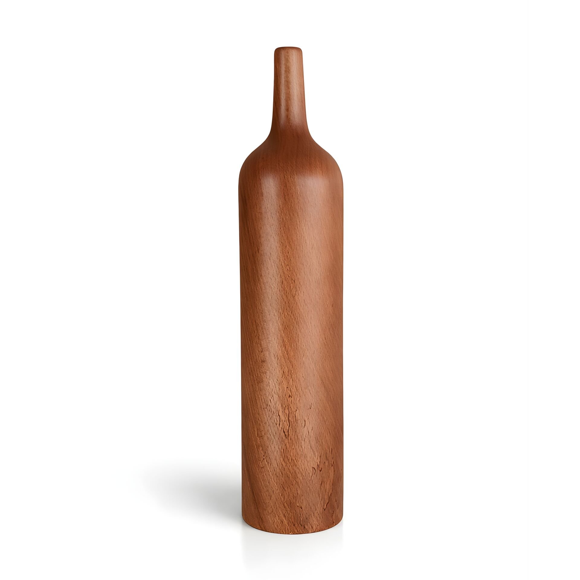 Dora Kahverengi Ahşap Dekoratif Vazo