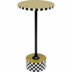 Domero Checkers Olive MDF Yan Sehpa