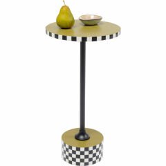 Domero Checkers Olive MDF Yan Sehpa