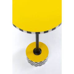 Side Table Domero Checkers Yellow Yan Sehpa