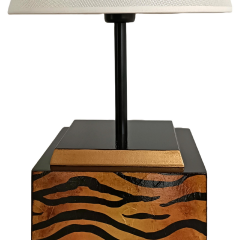 Gabri Leopar Desenli Polyester Abajur