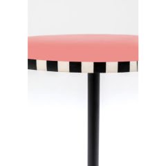 Domero Checkers Red MDF Yan Sehpa