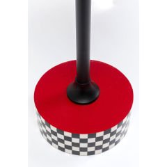 Domero Checkers Red MDF Yan Sehpa