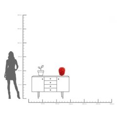 Vase Strawberries Red 30cm