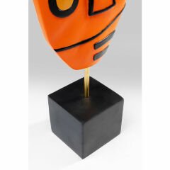 Face Orange Poliresin Dekoratif Obje