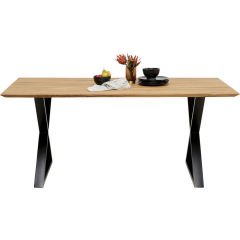 Table Symphony Oak Cross Black Yemek Masası