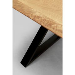 Table Symphony Oak Cross Black Yemek Masası