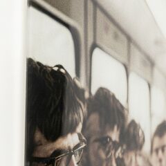 Glass Picture Monkey Subway 60x60cm