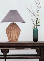 Kabartma Detaylı Abajur Eskitme