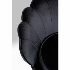 Armchair Water Lily Chrome Black Berjer