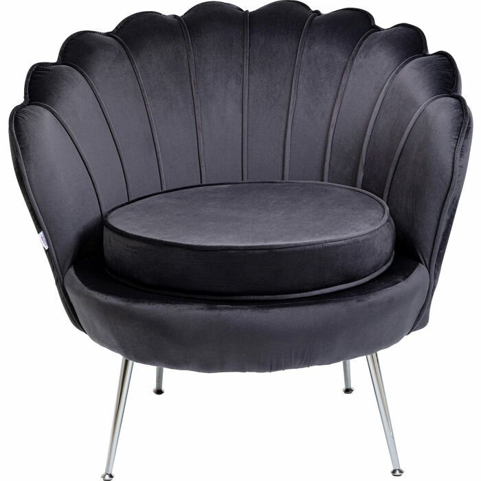 Armchair Water Lily Chrome Grey Berjer