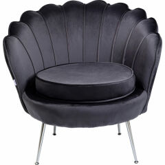 Armchair Water Lily Chrome Grey Berjer