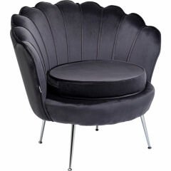 Armchair Water Lily Chrome Grey Berjer