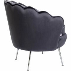 Armchair Water Lily Chrome Grey Berjer