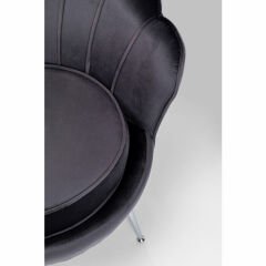 Armchair Water Lily Chrome Grey Berjer