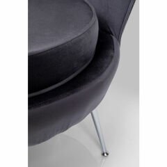 Armchair Water Lily Chrome Grey Berjer