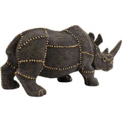 Deco Figurine Rhino Rivets Pearls 26cm