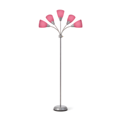 Colarato Pembe Oynar Başlık Gri Gövde Dekoratif Lambader