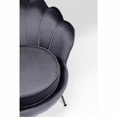 Armchair Water Lily Black Grey Berjer