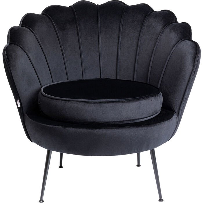 Armchair Water Lily Black Berjer