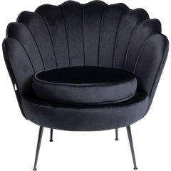 Armchair Water Lily Black Berjer