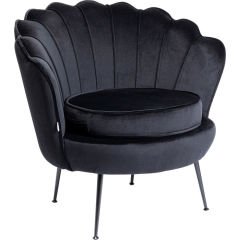 Armchair Water Lily Black Berjer