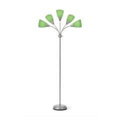 Colarato Yeşil Oynar Başlık Gri Gövde Dekoratif Lambader