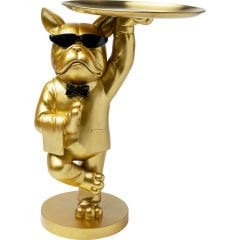 Side Table Cool Bulldog Tray Gold Yan Sehpa