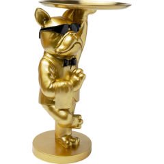 Side Table Cool Bulldog Tray Gold Yan Sehpa