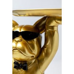 Side Table Cool Bulldog Tray Gold Yan Sehpa