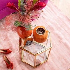 Comb Gold Çelik Yan Sehpa