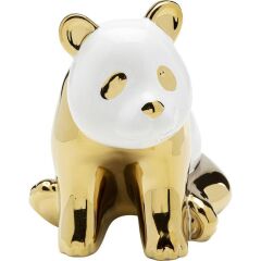 Deco Figurine Sitting Panda Gold 18cm