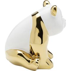 Deco Figurine Sitting Panda Gold 18cm