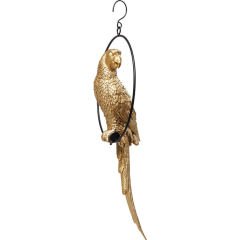 Swinging Parrot Gold Dekoratif Obje
