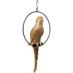 Swinging Parrot Gold Dekoratif Obje