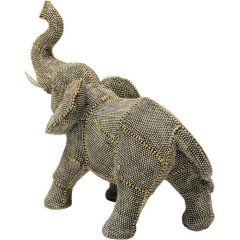 Deco Figurine Walking Elephant Pearls 24cm