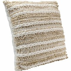 Seat Cushion Loop Knit Beige Yer Minderi 60x60 cm