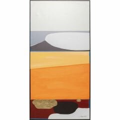 Abstract Shapes Orange Çerçeveli Resim 73x143cm