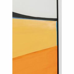 Abstract Shapes Orange Çerçeveli Resim 73x143cm