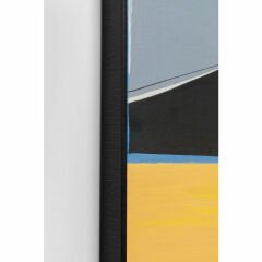 Abstract Shapes Orange Çerçeveli Resim 73x143cm