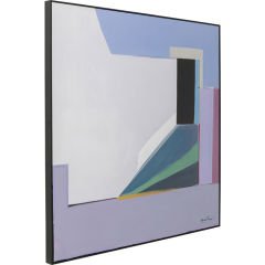 Abstract Shapes Purple Çerçeveli Resim 113x113cm