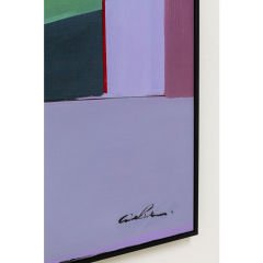 Abstract Shapes Purple Çerçeveli Resim 113x113cm