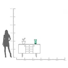 Vase Prisma Face Green 30cm