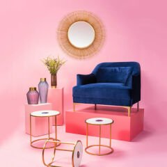 Mirror Sunburst Tre Gold Ayna 87 cm