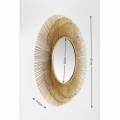 Mirror Sunburst Tre Gold Ayna 87 cm