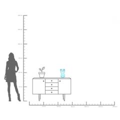 Vase Prisma Face Light Blue 30cm